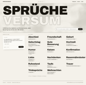 Screenshot spruecheversum.de
